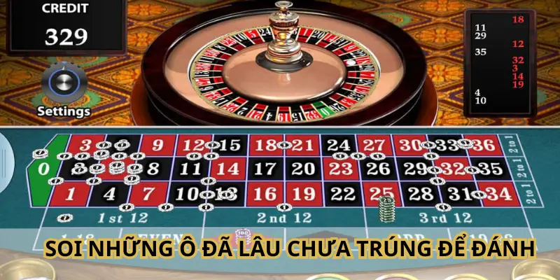 Đánh theo kiểu tìm ra kết quả đã lâu chưa về để bắt trong game Roulette